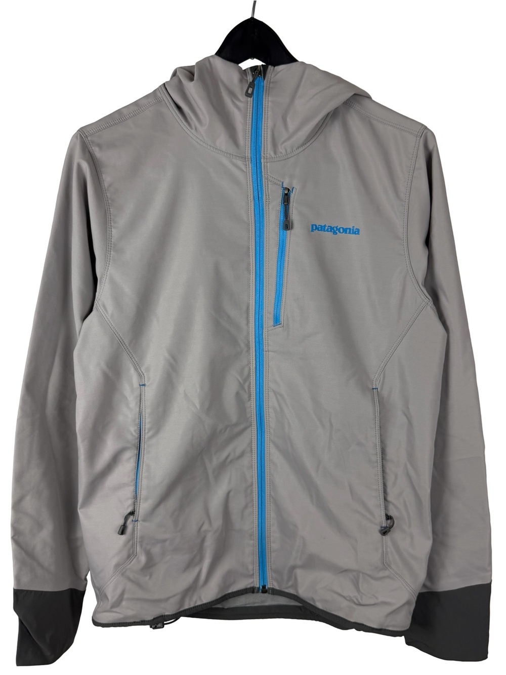 Mens Patagonia Leviathan Logo Grey Utility Full Zip Outdoors Jacket Size S